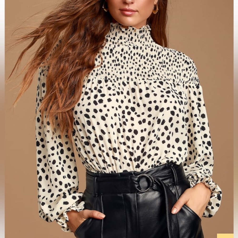 Smocked Long Sleeve Top